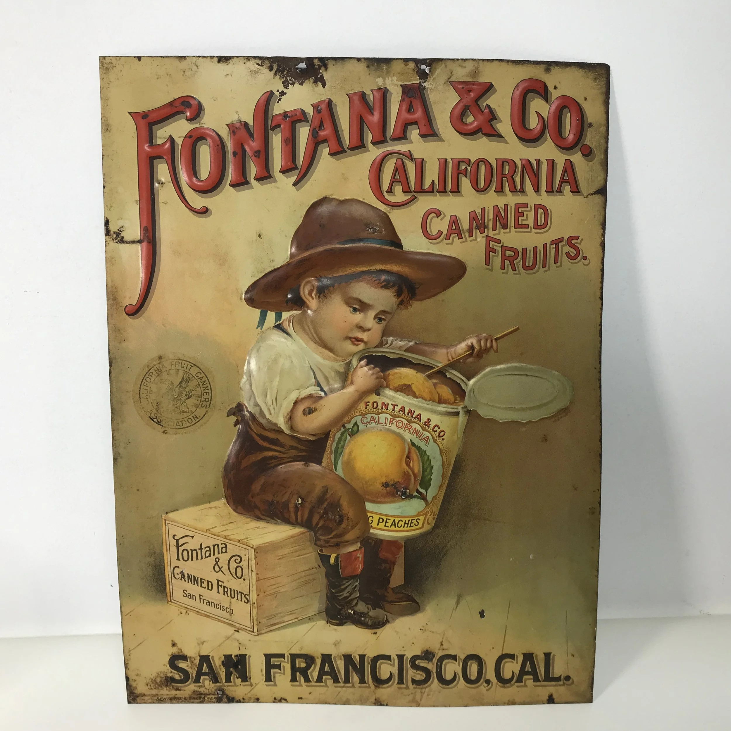 Rare Late 1800's San Francisco California Embossed Fontana & Co